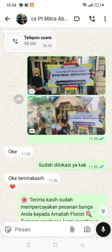 Testimonial Papan Bunga cilandak